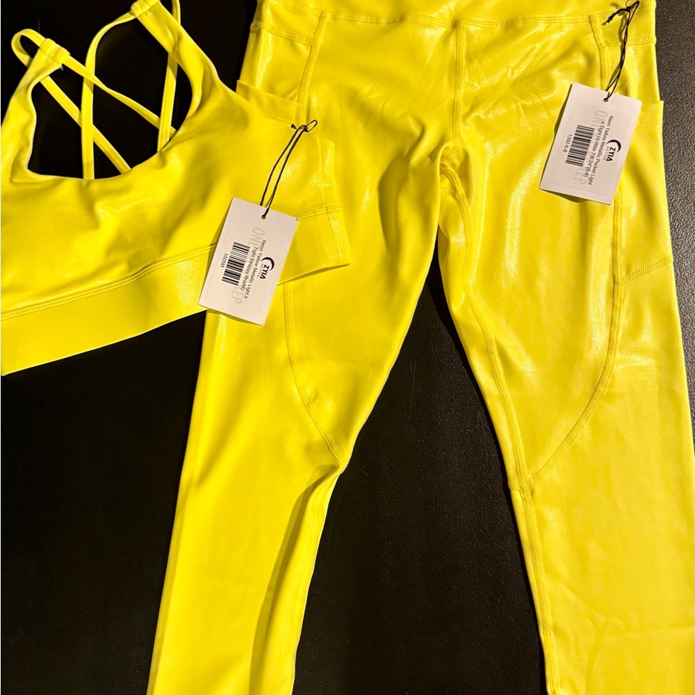 Metallic Yellow Activewear Set